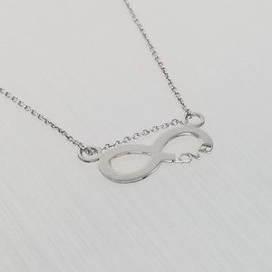 Necklace w/ Infinity Love Pendant Sterling Silver